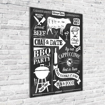 Verticale glasfoto Restaurant