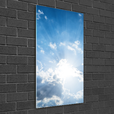 Verticale foto op glas Wolken aan de hemel