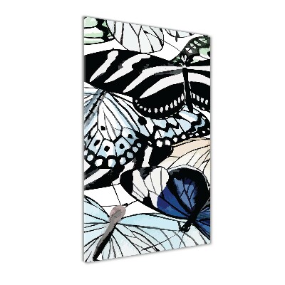 Verticale glasfoto Vlinders
