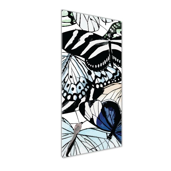 Verticale glasfoto Vlinders
