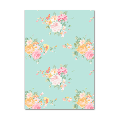 Verticale glasfoto Bloemen