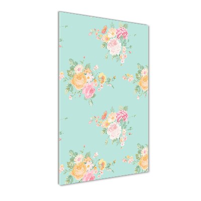 Verticale glasfoto Bloemen