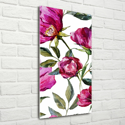 Verticale foto op glas Klaprozen