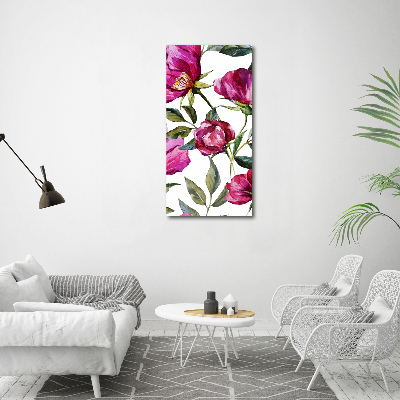 Verticale foto op glas Klaprozen