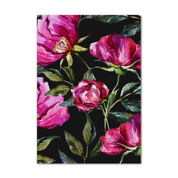 Verticale glasfoto Klaprozen