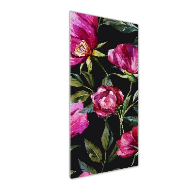 Verticale glasfoto Klaprozen