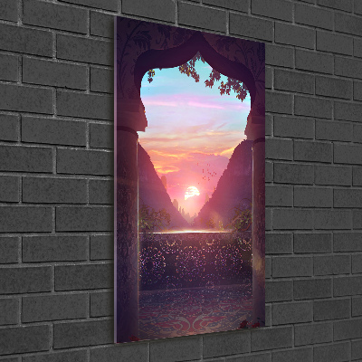 Verticale glasfoto Oosterse architectuur