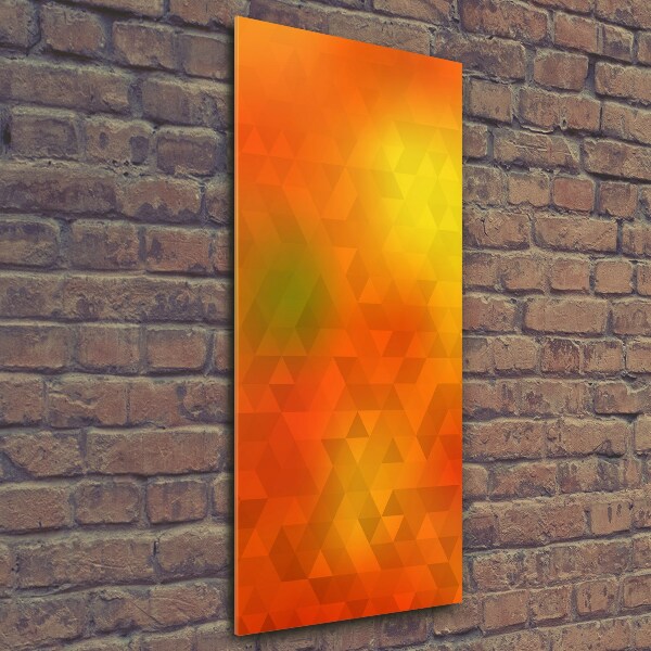 Verticale glasfoto Abstracte driehoeken