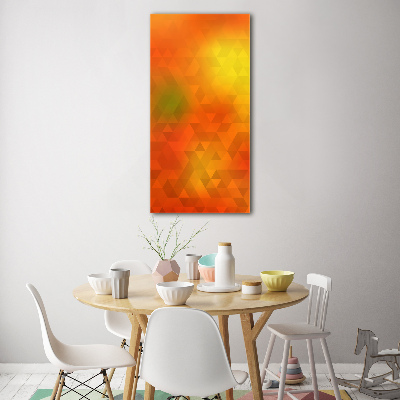 Verticale glasfoto Abstracte driehoeken