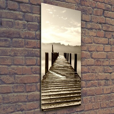Verticale foto op glas Houten steiger