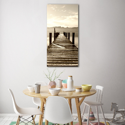 Verticale foto op glas Houten steiger