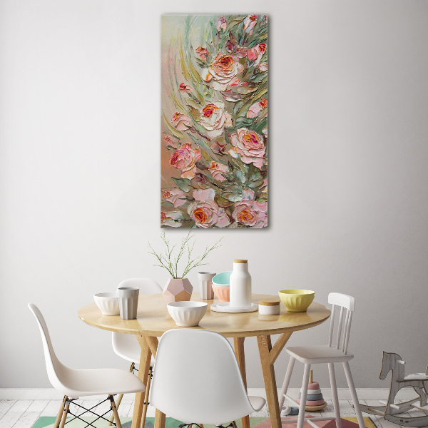 Verticale glasfoto Rozen