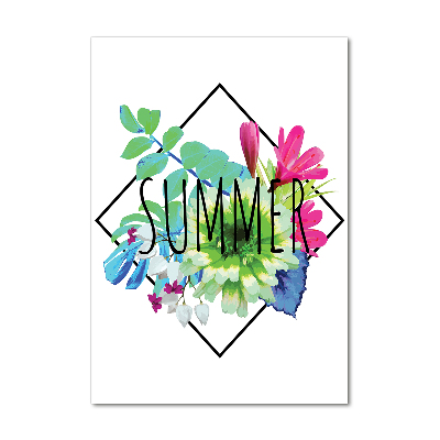 Verticaal glasschilderij Zomer