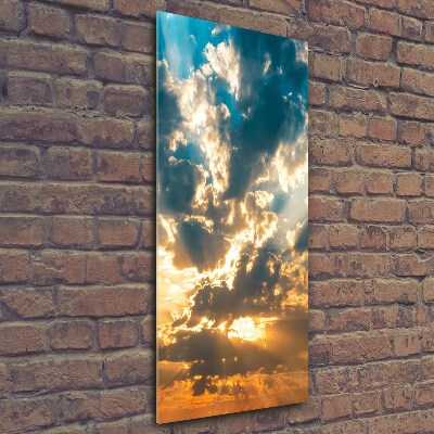 Foto obraz szklany pionowy Chmury na niebie