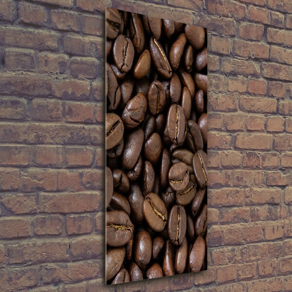 Foto obraz szkło hartowane pionowy Ziarna kawy