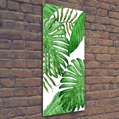 Foto obraz na szkle pionowy Tropikalne liście