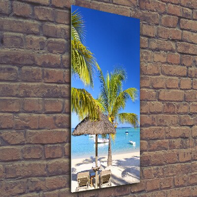 Verticale foto op glas Tropisch strand