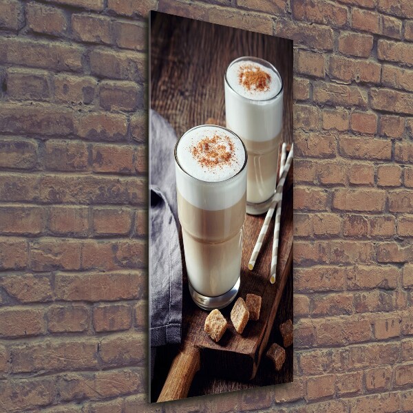 Foto obraz szkło hartowane pionowy Kawa latte