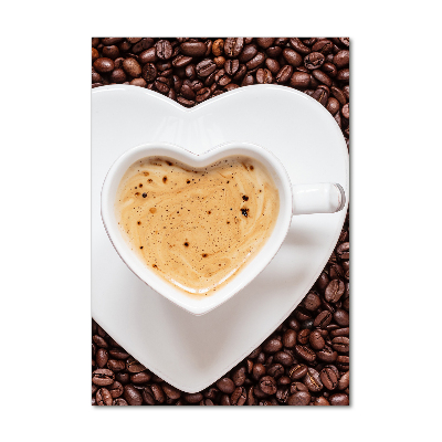 Verticale glasfoto Een kopje koffie