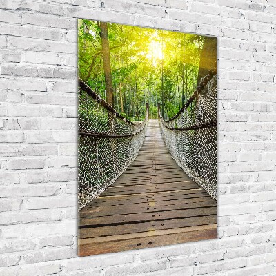 Verticale foto op glas Hangbrug