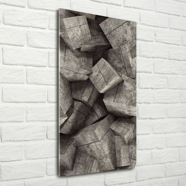 Verticale foto op glas Betonnen kubussen