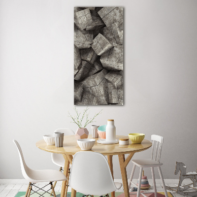 Verticale foto op glas Betonnen kubussen