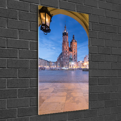 Verticale glasfoto Krakau, Polen