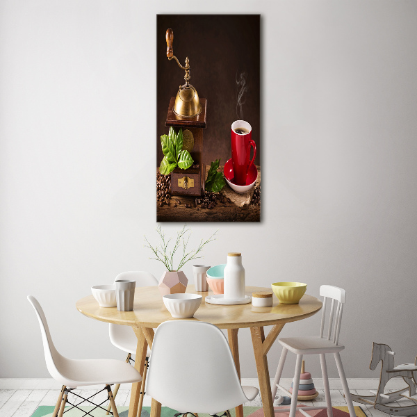 Verticale foto op glas Koffiemolen