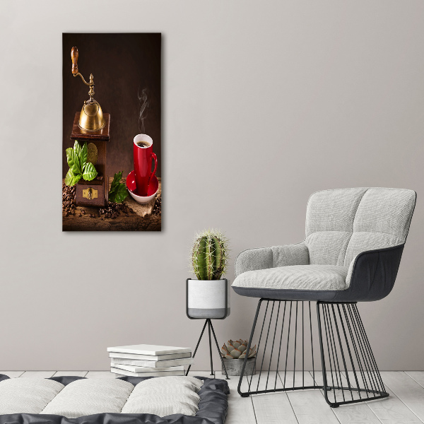 Verticale foto op glas Koffiemolen