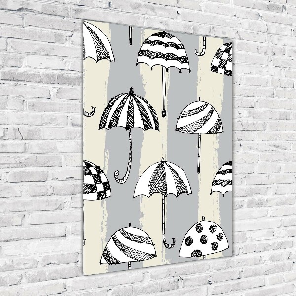 Verticale foto op glas Paraplu's