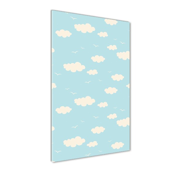 Verticale glasfoto Wolken