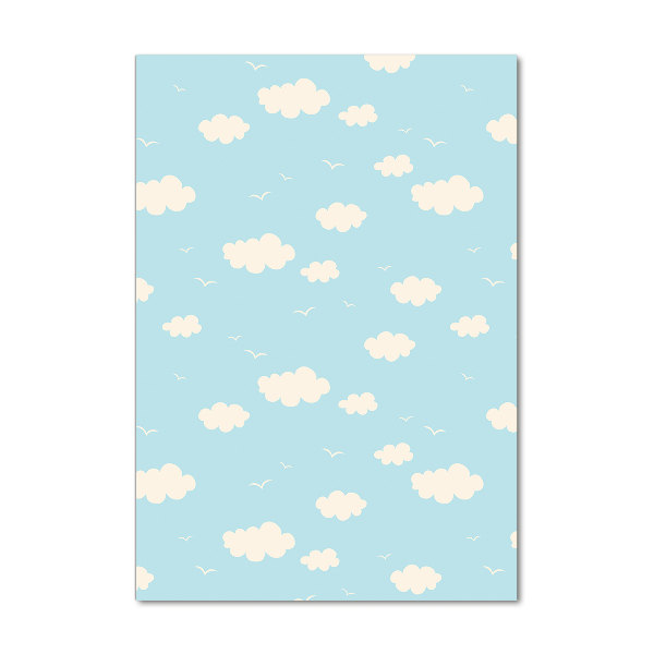 Verticale glasfoto Wolken