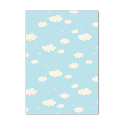 Verticale glasfoto Wolken