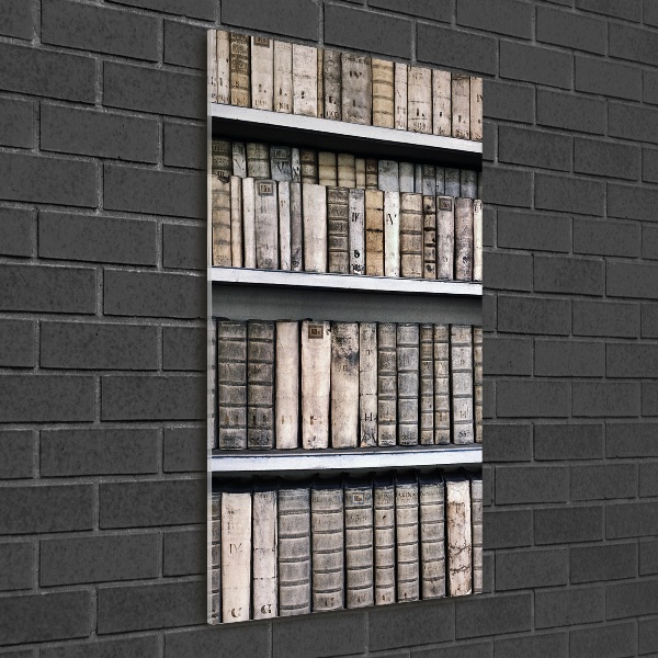 Verticale foto op glas Boekenplank