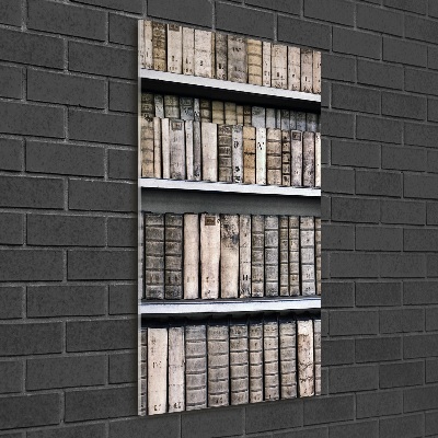 Verticale foto op glas Boekenplank