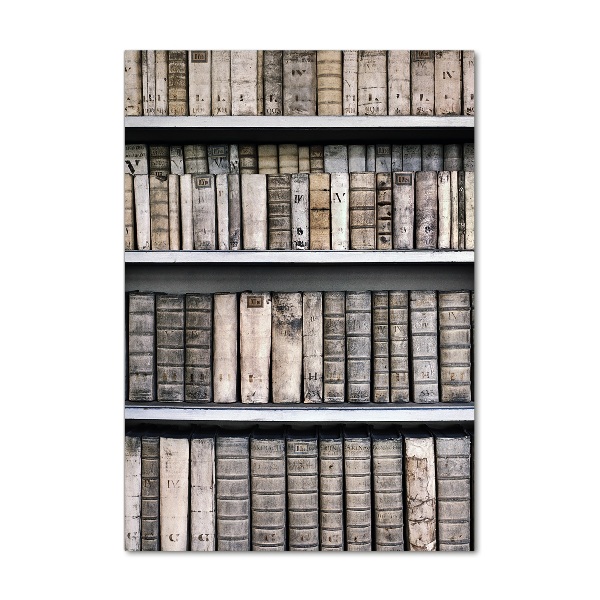 Verticale foto op glas Boekenplank