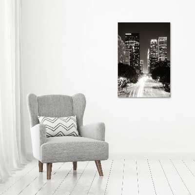 Verticale foto op glas Los Angeles 's nachts