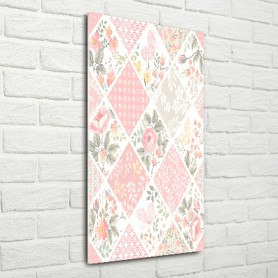 Foto obraz zdjęcie na szkle pionowy Kwiecisty wzór