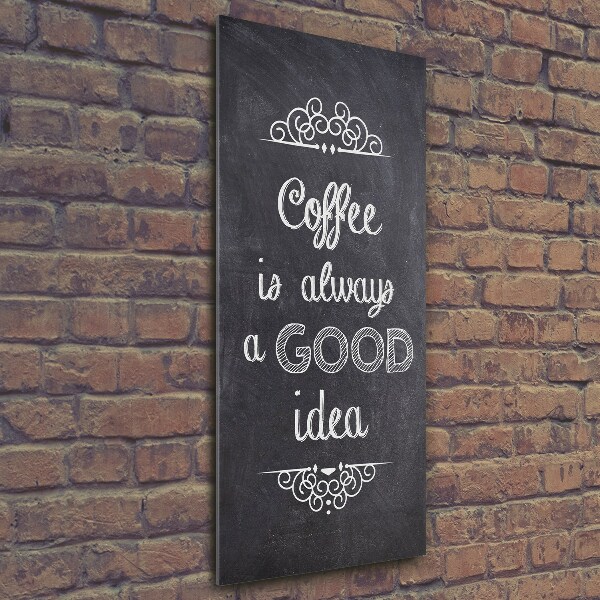 Foto obraz szkło hartowane pionowy Kawa kolaż