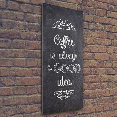 Foto obraz szkło hartowane pionowy Kawa kolaż