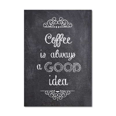 Foto obraz szkło hartowane pionowy Kawa kolaż