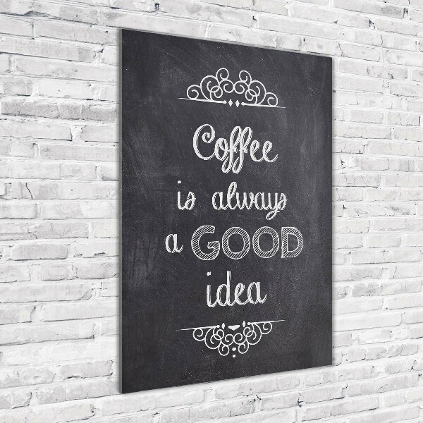 Verticale foto op glas Koffiecollage