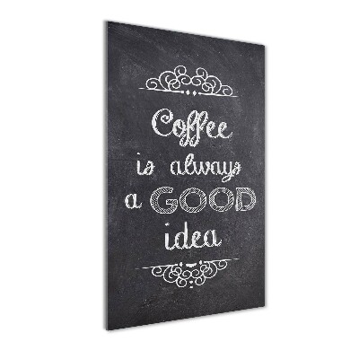 Verticale foto op glas Koffiecollage