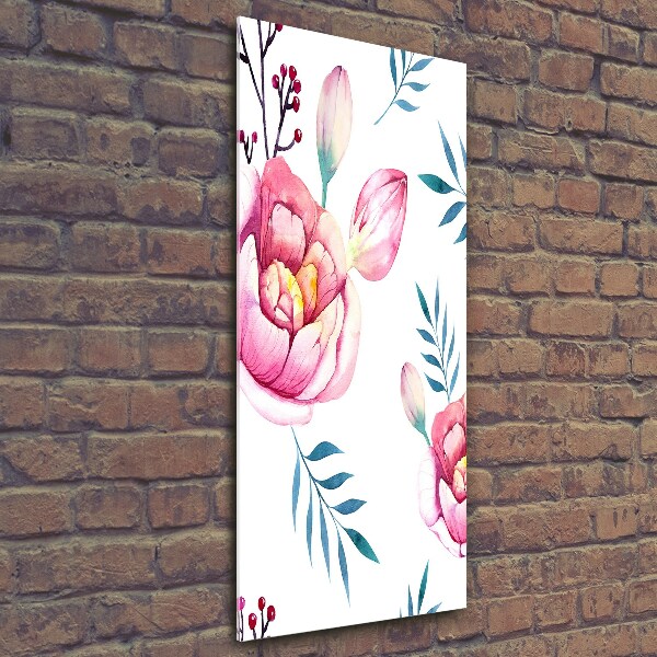 Foto-obraz zdjęcie na szkle pionowy Piwonie