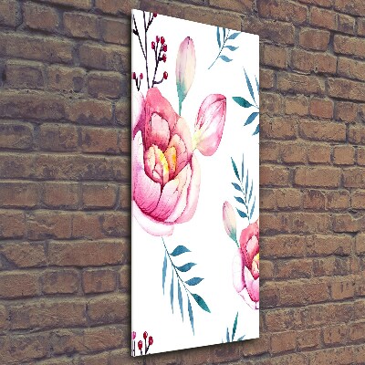 Foto-obraz zdjęcie na szkle pionowy Piwonie