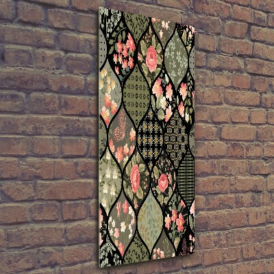 Foto obraz zdjęcie na szkle pionowy Kwiecisty wzór