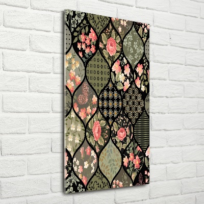 Foto obraz zdjęcie na szkle pionowy Kwiecisty wzór
