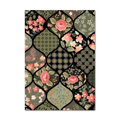 Foto obraz zdjęcie na szkle pionowy Kwiecisty wzór