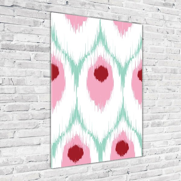 Verticale glasfoto Pauwenpatroon