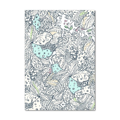 Foto obraz zdjęcie na szkle pionowy Kwiecisty wzór